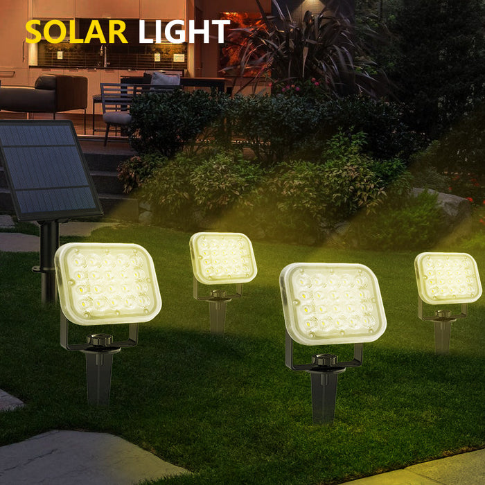 Lot de 2 Spots LED solaires 400lm pour jardin, étanche IP65