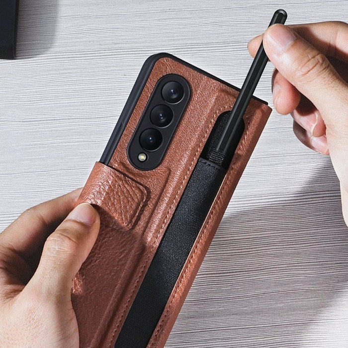 Nillkin- Coque étui Samsung Galaxy Z Fold 3 et 4 avec Porte-S Pen
