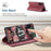 Autspace - Etui iPhone en cuir, magnétique Bordeaux Rouge
