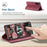 Autspace - Etui Samsung en cuir, magnétique Bordeaux Rouge