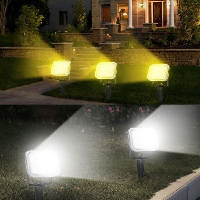 Lot de 2 Spots LED solaires 400lm pour jardin, étanche IP65