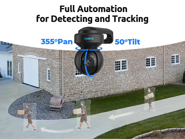 Reolink E1 outdoor Noir - Caméra Wifi 5MP 360° avec suivi automatique - Détection intelligente
