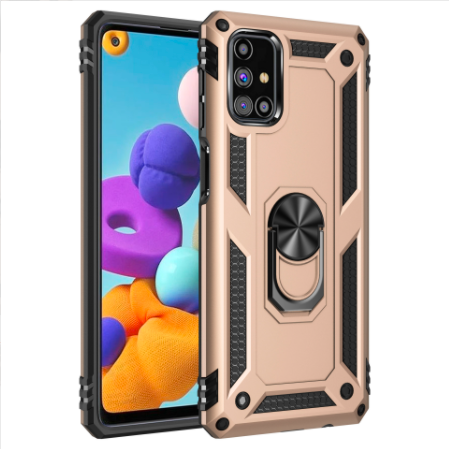 Coque Samsung renforcée avec anneau Couleur Or