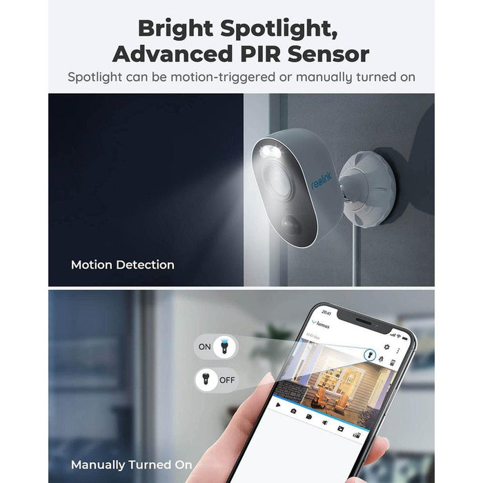 Reolink Lumus - Caméra Wifi extérieure QHD 4MP avec projecteurs LED, 2.4/5ghz