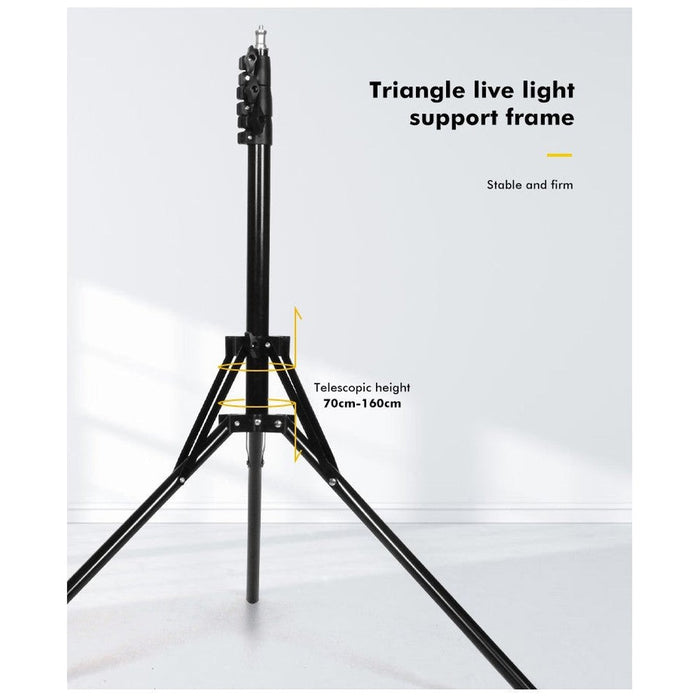 Ring light - Anneau lumineux 13‘’ avec trépied 1,60m et télécommande Bluetooth Blanc