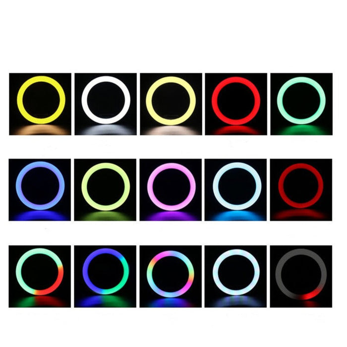Ring light - Anneau lumineux 13'' avec trépied 1,70m et télécommande Bluetooth Multicolore
