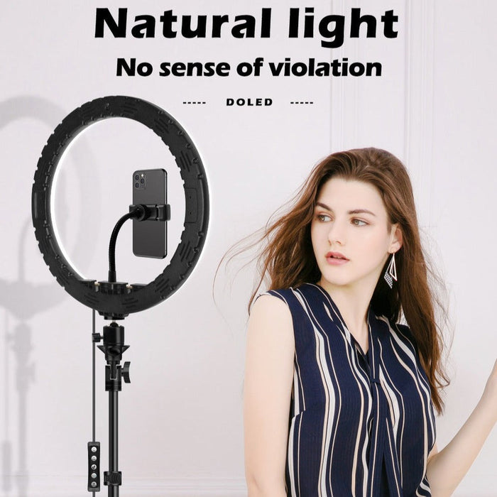 Ring light - Anneau lumineux 13'' avec trépied 1,70m et télécommande Bluetooth Multicolore