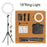 Ring light - Anneau lumineux 18‘’ avec trépied 1,70m et télécommande Bluetooth - Blanc