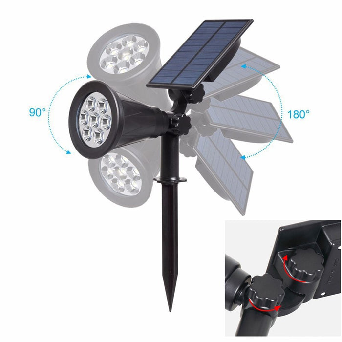 Spot LED solaire RVB multicolore pour jardin, étanche IP65-Spots solaires pour jardin-Tektek
