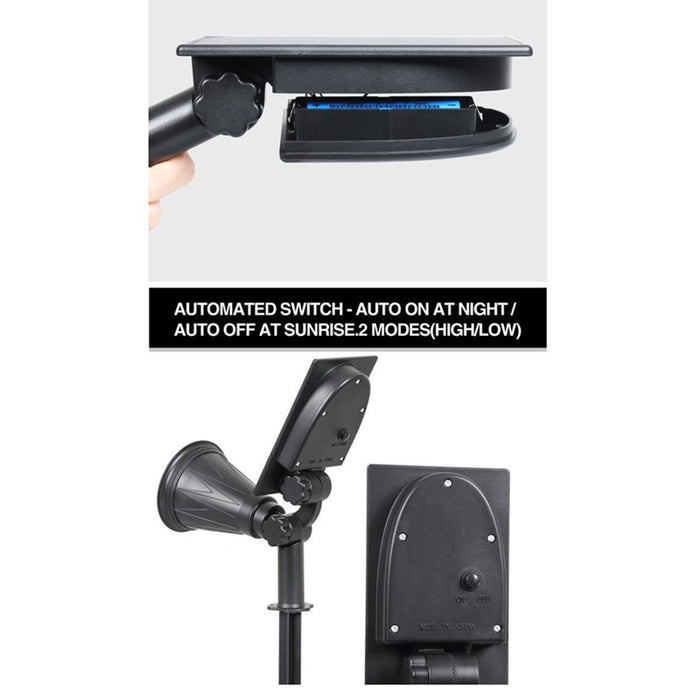 Spot LED solaire RVB multicolore pour jardin, étanche IP65-Spots solaires pour jardin-Tektek