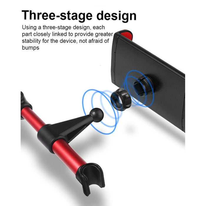 Support appui tête pour téléphones et tablettes, noir et rouge