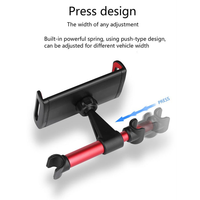 Support appui tête pour téléphones et tablettes, noir et rouge