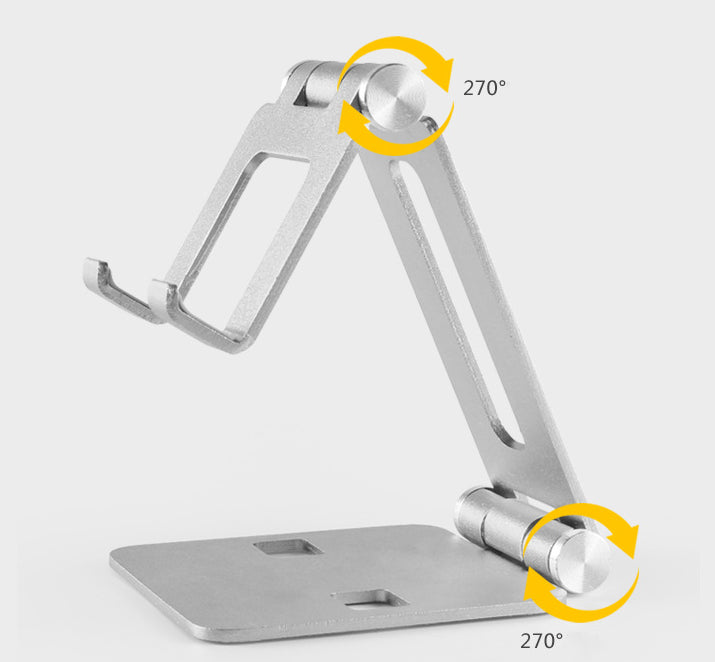 Support de téléphone en aluminium pilable et ajustable pour smartphone