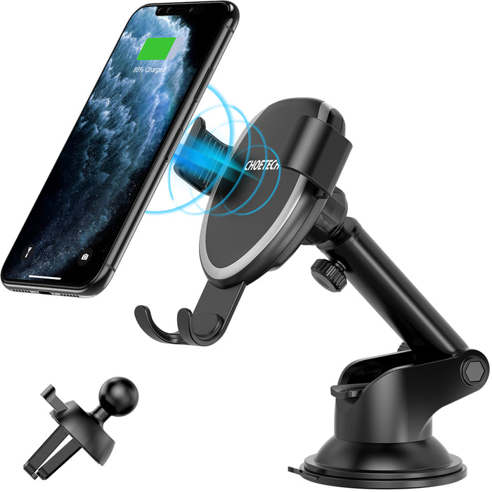 CHOETECH - Chargeur induction sans fil et rapide pour voiture