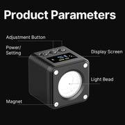 Ulanzi L2RGB - Projecteur LED multicolore rechargeable, magnétique