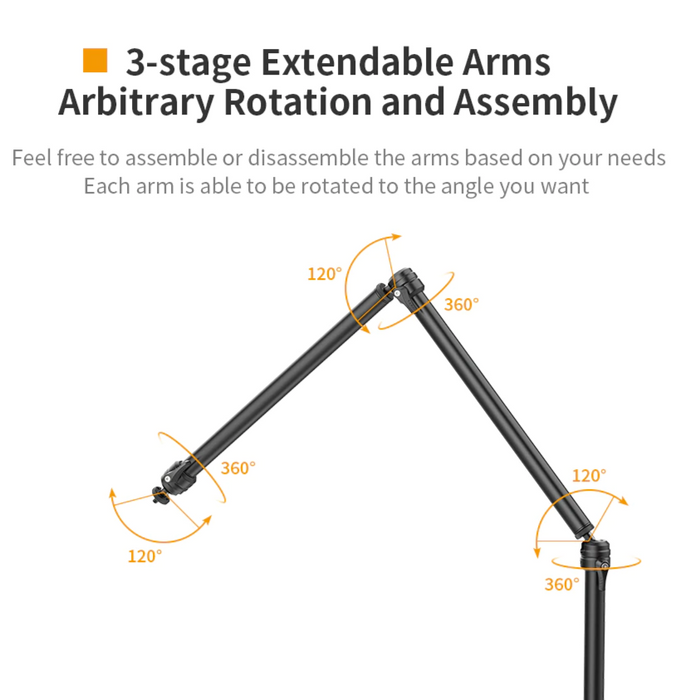 Ulanzi LS08 - Bras articulé 2 axes pour smartphones et appareils photos