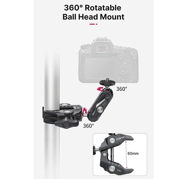 Ulanzi R094 - Support téléphone avec collier de serrage et bras orientable