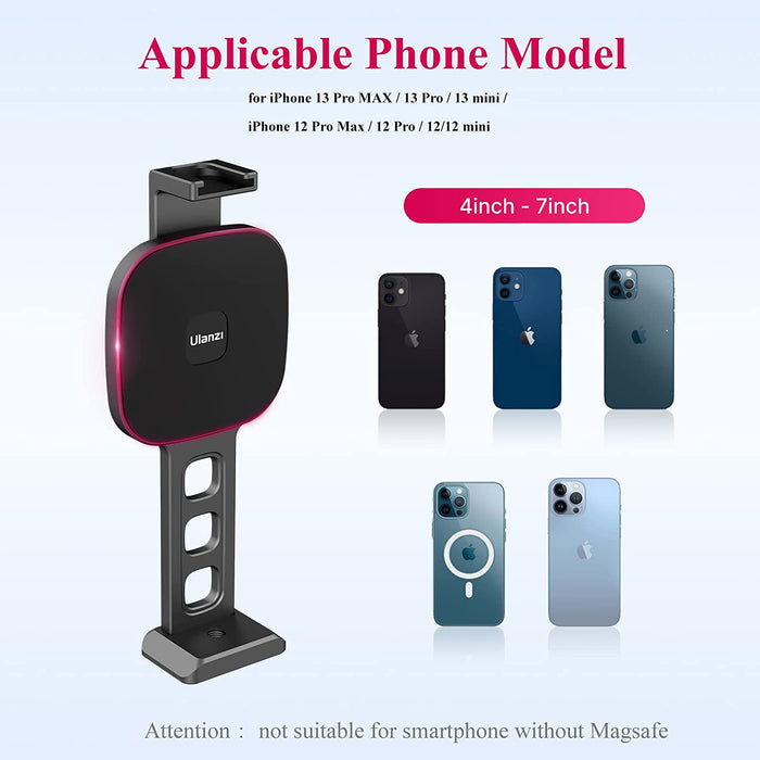 Ulanzi ST-28 - Support de trépied magnétique pour iPhone 12 et 13