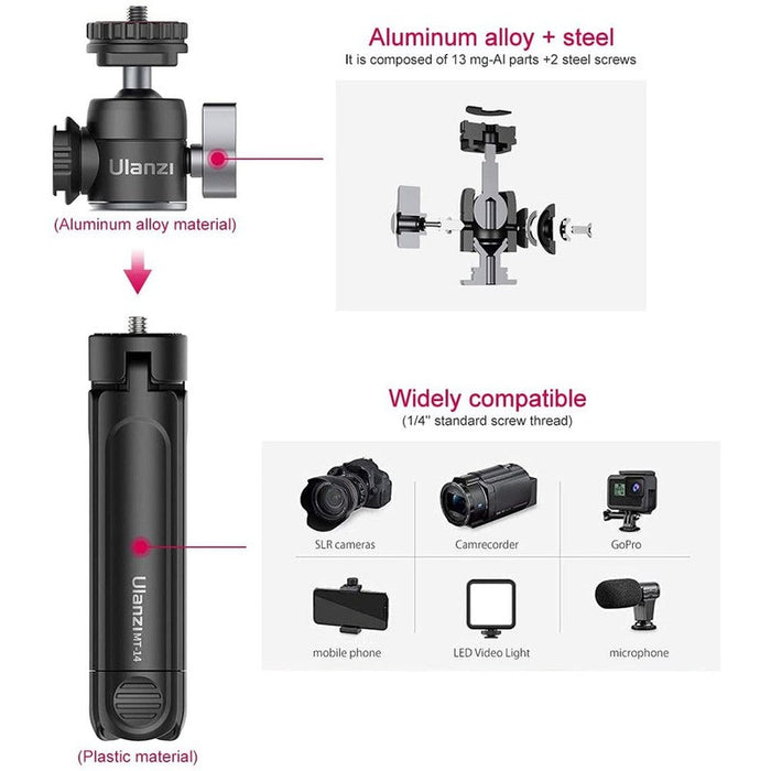 Ulanzi U-Vlog - Mini trépied 360 degrés pour smartphone et appareils photo