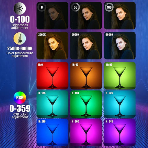 Ulanzi VL110RGB - Tube vidéo multicolore, sans fil et rechargeable