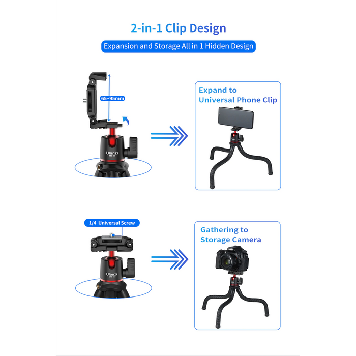 Ulanzi MT-11 - Trépied flexible pour smartphone et appareils photo