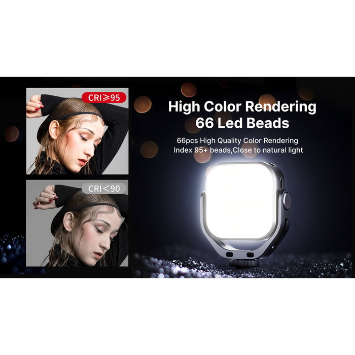 Ulanzi VL66 - Projecteur LED rotatif Blanc 2500K-6500K rechargeable et dimmable