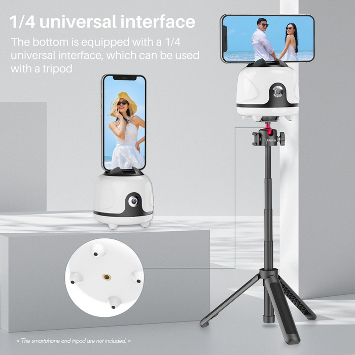 Ulanzi Cameraman - Support vidéo sans fil pour smartphone avec suivi de visage 360 degrés