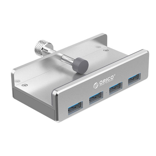 ORICO - Hub carré 4 ports USB 3.0 en aluminium avec clip de fixation