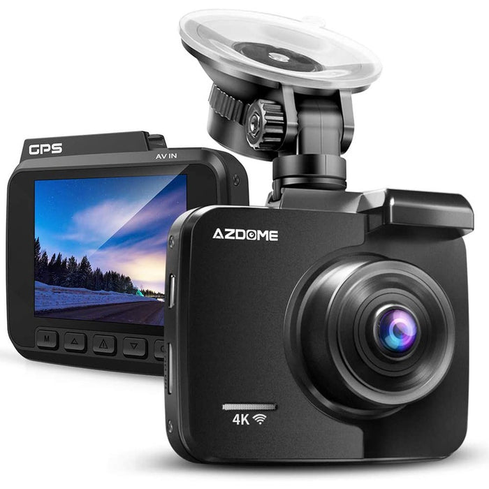 Azdome - Caméra embarquée double (avant + arrière), résolution Ultra HD, GPS, mode parking, Vision Nocturne, détection de chocs