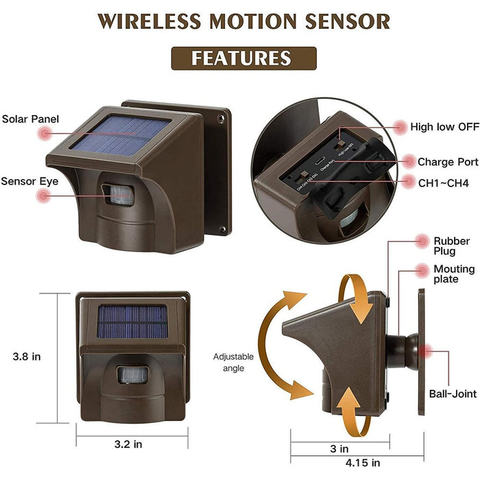 Alarme solaire avec récepteur intérieur