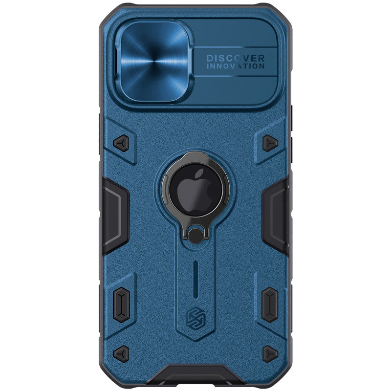 Nillkin- Coque Apple iPhone 12 13 14 serie avec anneau de support Bleu