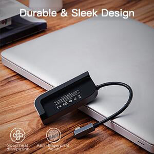 Hub USB C pour iPad Pro 2018 2019 2020, Baseus 6 en 1 Adaptateur HDMI 4K, PD 100W Charging, USB 3.0, Lecteur de Carte SD/TF, Port jack en 3.5mm, Compatible avec Macbook Pro / iPad Pro - Gris