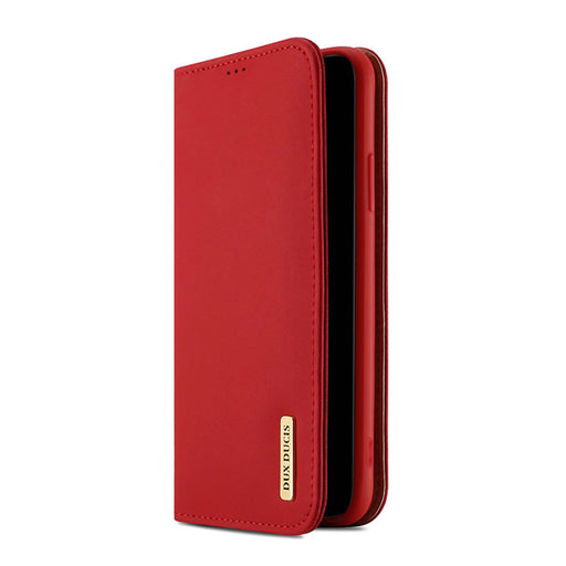 DUX DUCIS - Housse Etui Premium Flip iPhone Rouge