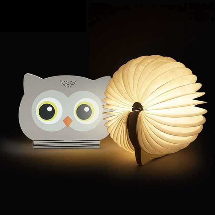 Lampe LED en forme de livre déplié, rechargeable par USB