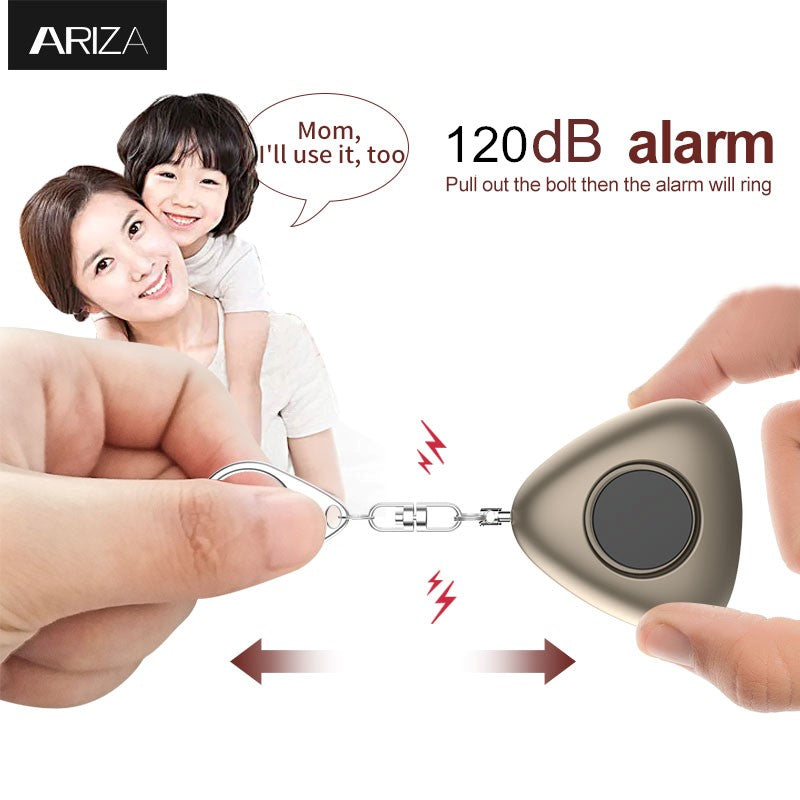ARIZA - Mini alarme sonore 120db, avec porte-clés et torche LED