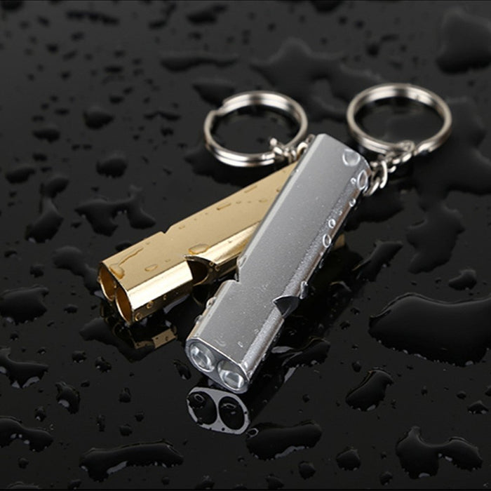 Double sifflet en aluminium avec forte intensité sonore