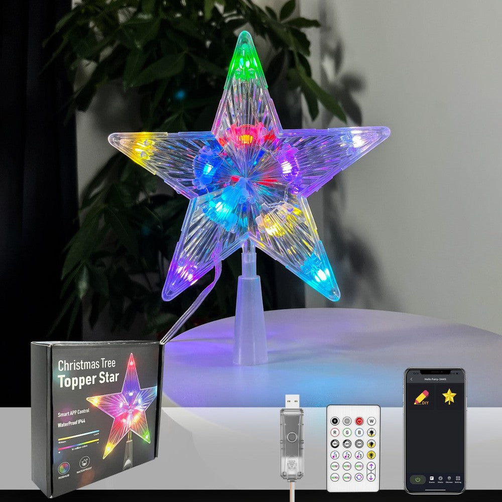 Étoile LED multicolore connectée (Bluetooth)