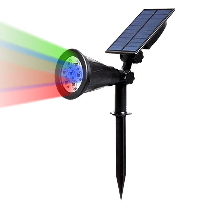 Spot LED solaire RVB multicolore pour jardin, étanche IP65