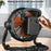 Ventilateur solaire rechargeable avec vitesse réglable et spot LED