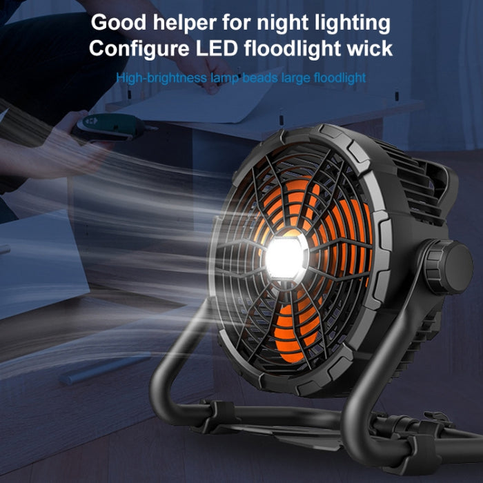 Ventilateur solaire rechargeable avec vitesse réglable et spot LED