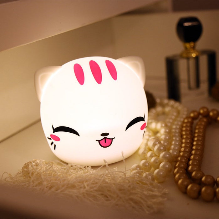 Veilleuse LED pour enfants, tactile, chat, rechargeable