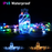 Guirlande solaire multicolore 10m 66 leds connectée (Bluetooth)