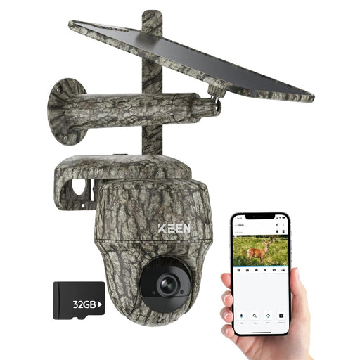 Reolink Keen ranger PT- Caméra solaire 4G autonome 4MP 360° avec carte SD Kingston 32Go inclus - Infrarouge invisible