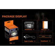 Supfire - Lampe frontale LED 350lm blanc froid 6000K, rechargeable