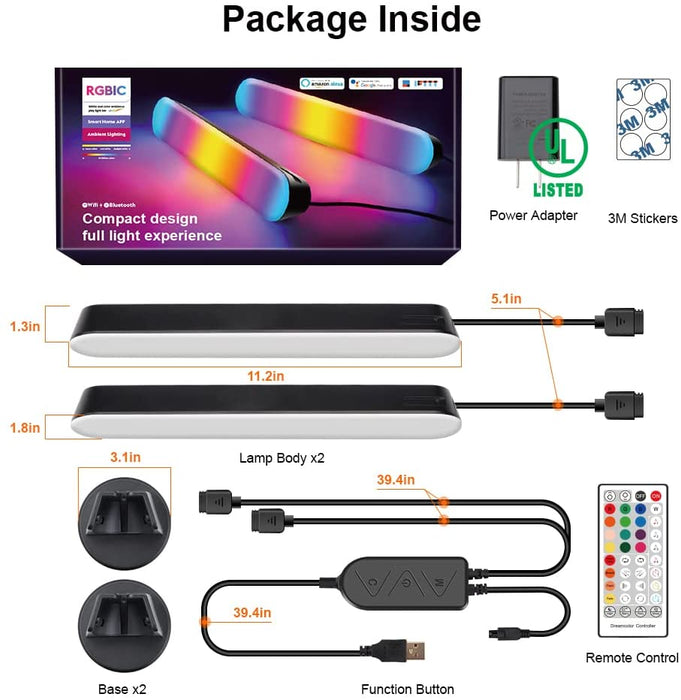 Lampes LED dynamique & multicolore connectée (Bluetooth)