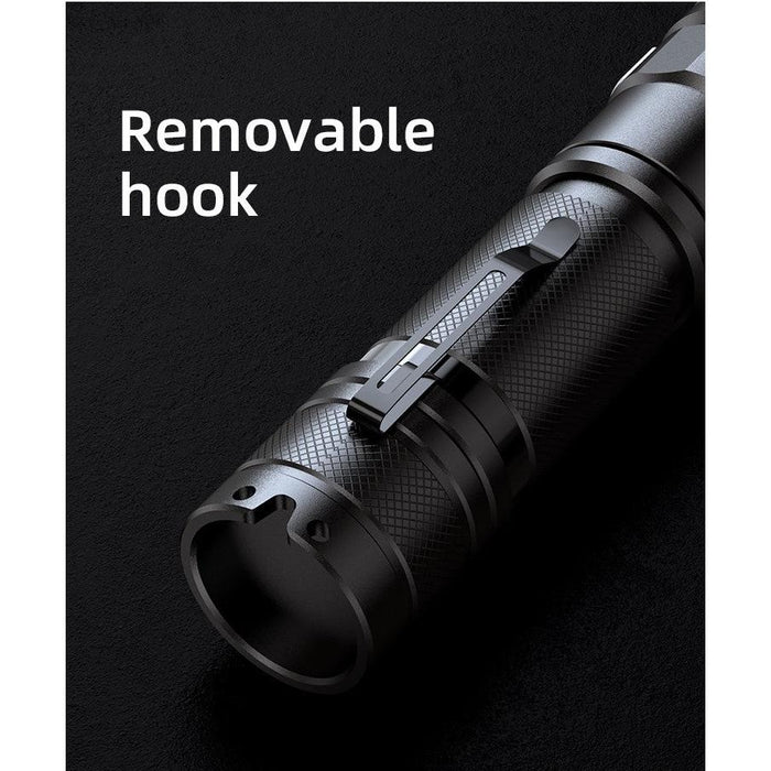 Supfire - Lampe torche LED 1200lm blanc froid 6000K, rechargeable