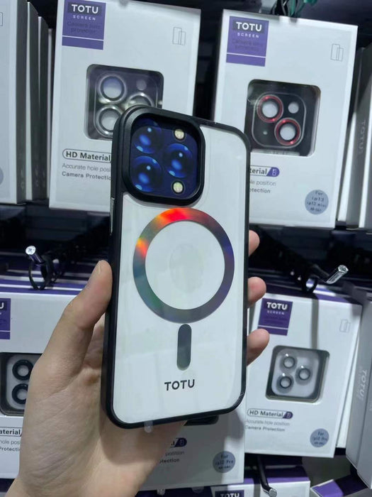 TOTU - Coque magnétique iPhone 13 serie transparent