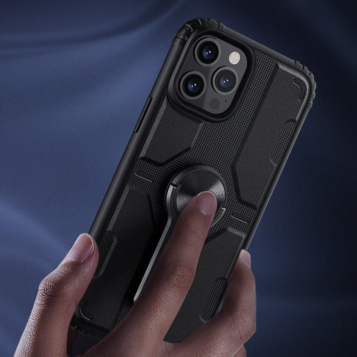 Nillkin- Coque Apple iPhone 12 avec anneau de support Noir