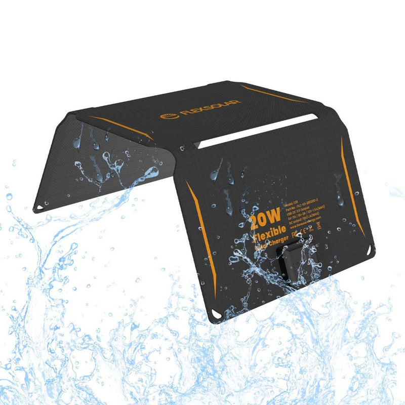 FLEXSOLAR - Chargeur solaire pliable 20W, pour téléphones et tablettes