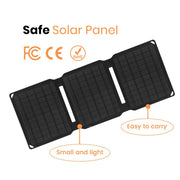 FLEXSOLAR - Chargeur solaire pliable 20W, pour téléphones et tablettes